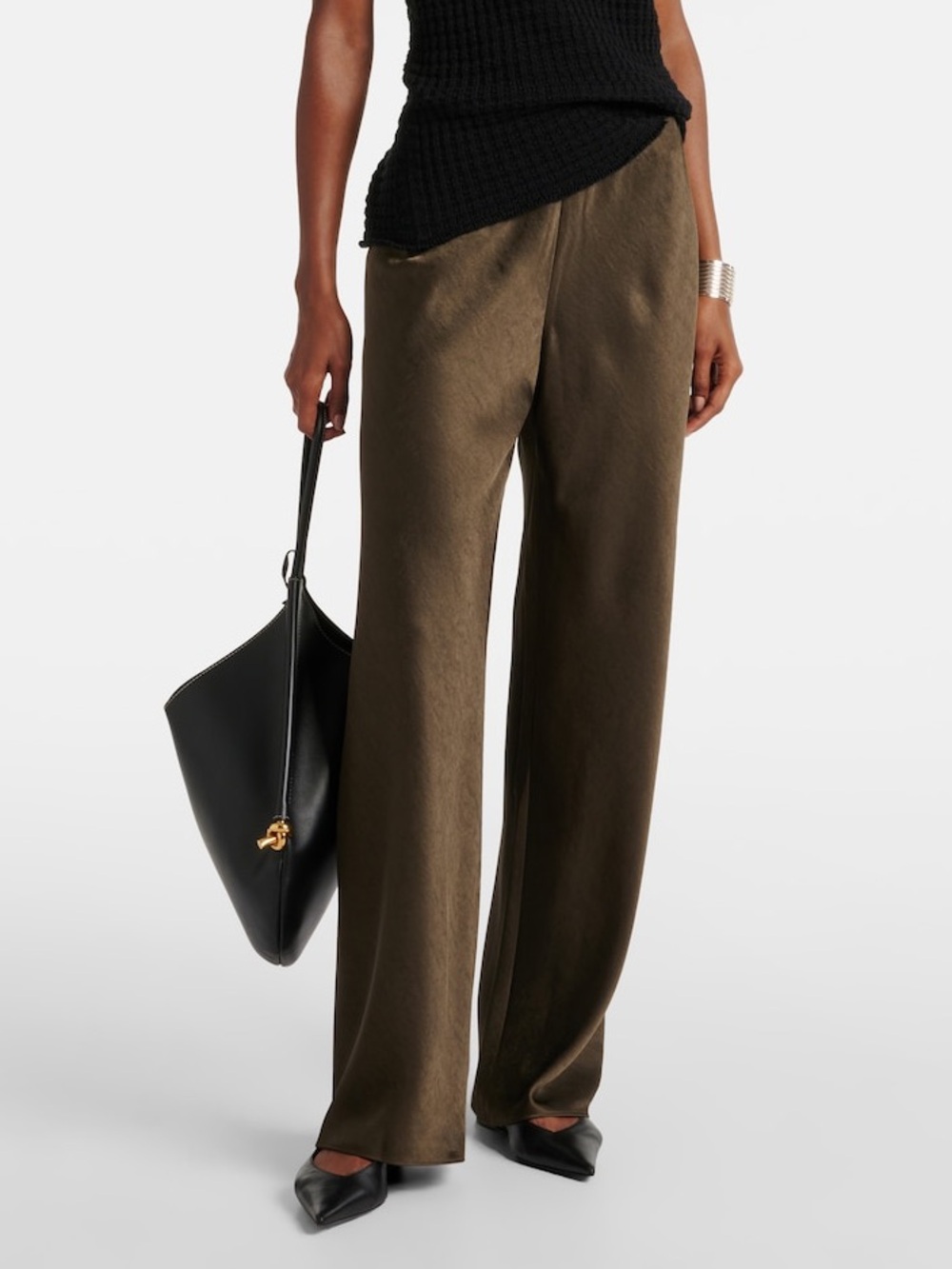 Vince Fluid Bias Pant in Vine - Size Small